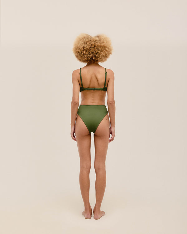 RIBBED CLASSIC HOTPANTS OLIVE GREEN